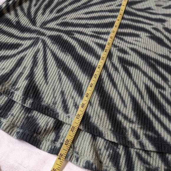 Wonderly mint green and black tie dye waffle knit cowl neck long sleeve XL EUC - Picture 9 of 10